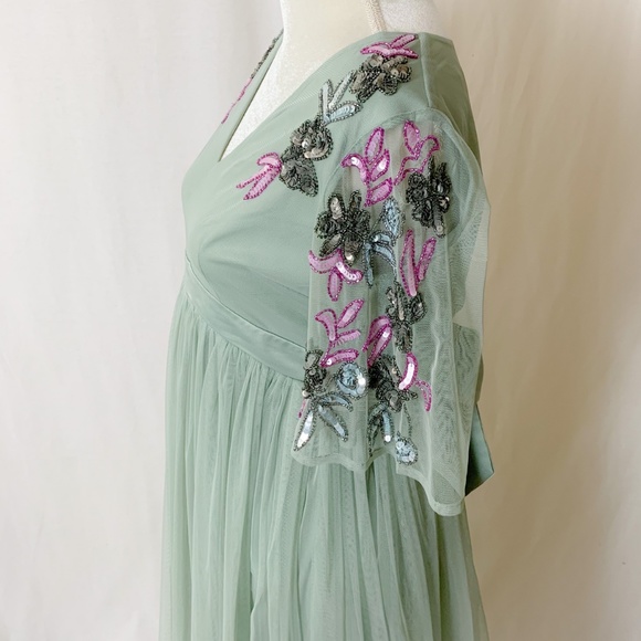 🚫Sold🚫 ASOS Maya Maternity NWT Green Tulle Dress - Picture 4 of 8